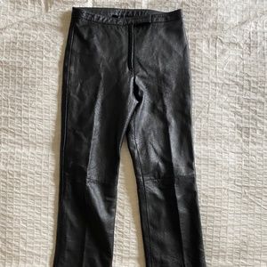 Black Vintage Leather pants, 26 waist